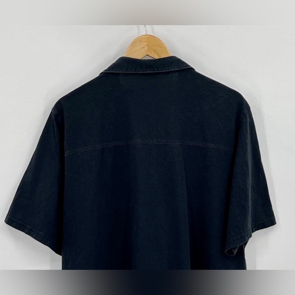 Men’s XL Black 100% Organic Cotton CRIQUET Polo Golf Shirt - Picture 8 of 10